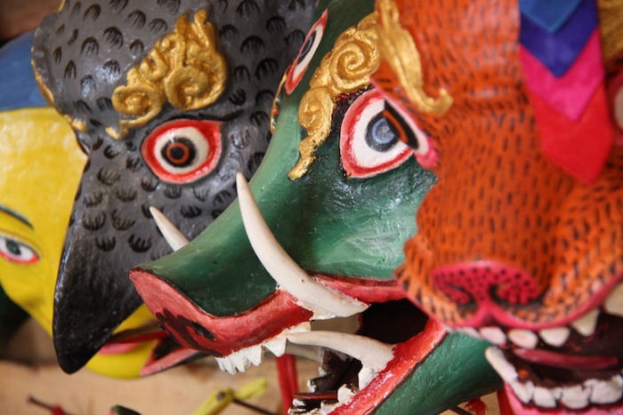 Máscaras das Danças Dzongdrakha Tshechu - Festival Paro Tshechu