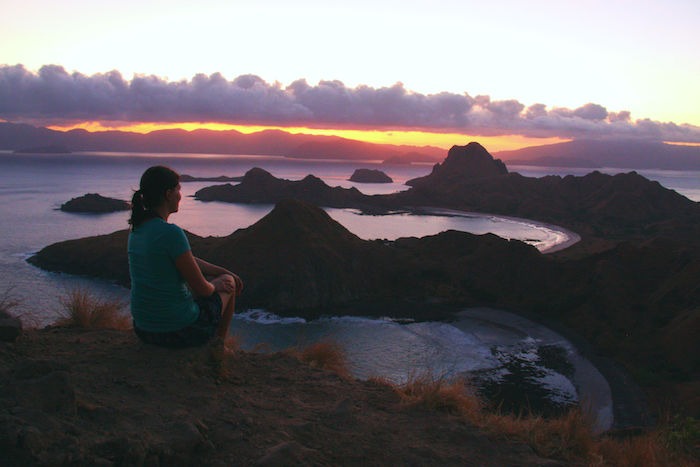 Por do sol Ilha Padar Komodo Indonésia