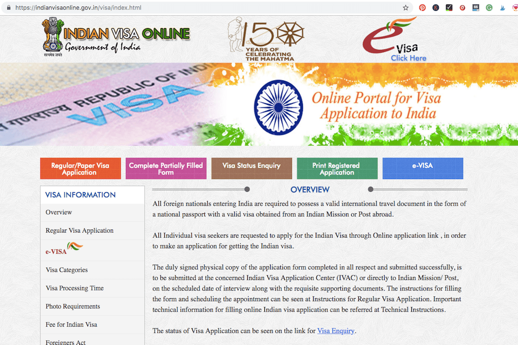 Applying for the Indian Visa