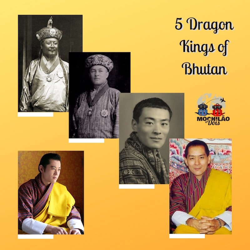 The 5 Kings of Bhutan
