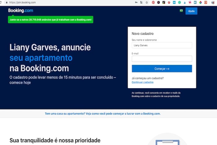 Como anunciar no Booking