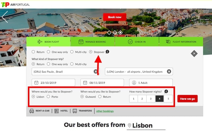 Como fazer stopover com a TAP