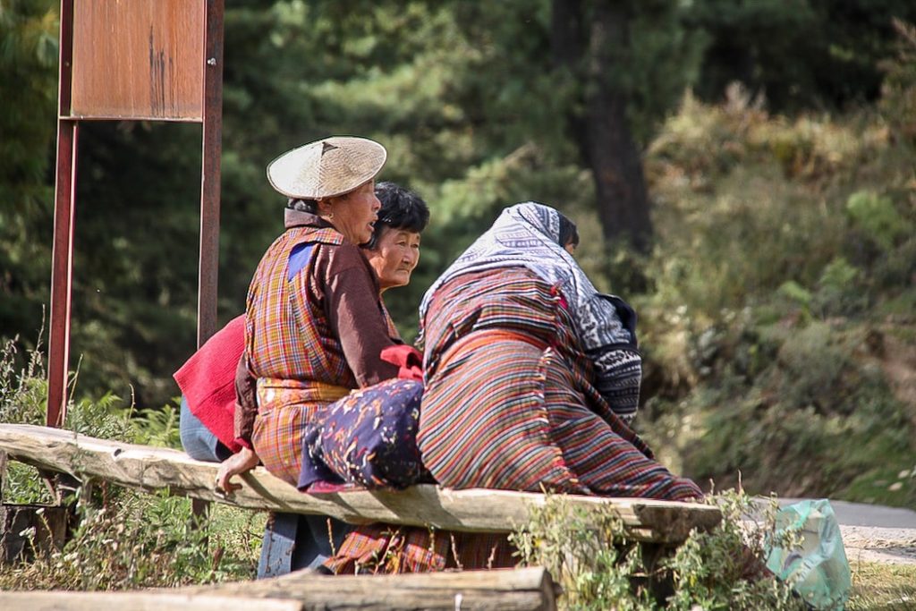 Mulheres em Phobjikha, Fotos do Butão