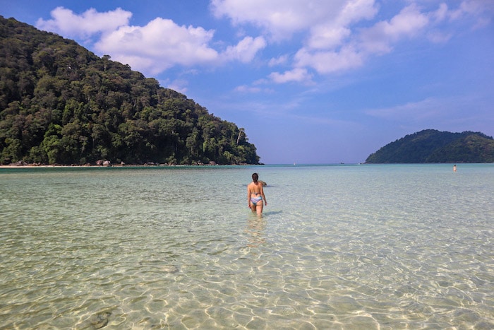 Praia nas Ilhas Surin